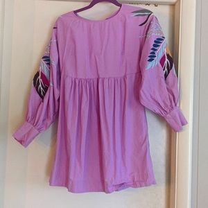 free people pink mini dress size XS